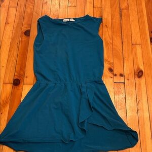Newport News Teal Blue Dress with side slit